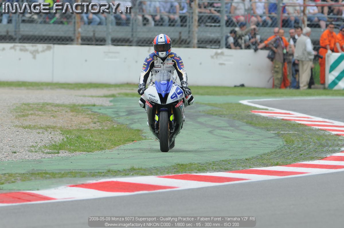 2009-05-09 Monza 5073 Supersport - Qualifyng Practice - Fabien Foret - Yamaha YZF R6